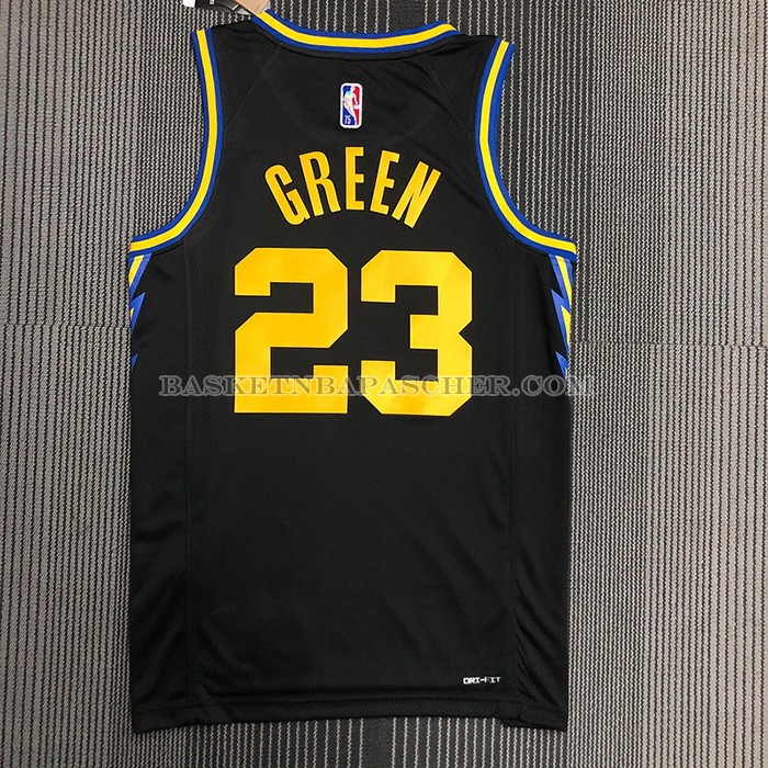 Maillot Golden State Warriors Draymond Green NO 23 Ville 2021-22 Noir